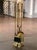 Early 21st Century Vintage French Brass Fireplace Four-Piece Tool Set on Stand For Sale - Image 5 of 7