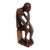 1960s Carved Wood Thinking Man Sculpture For Sale
