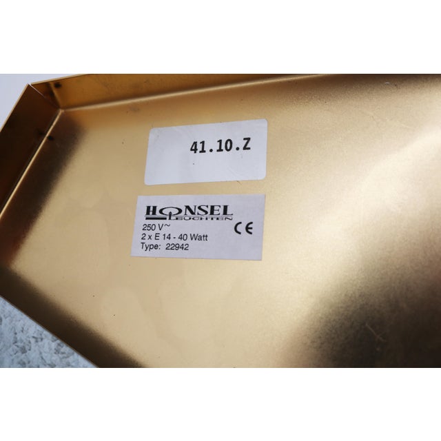 Gold Vintage Hollywood Regency Wall Lamp from Honsel, 1990s For Sale - Image 8 of 9