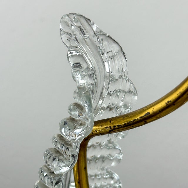 Gold Vintage Murano Chandelier by Barovier & Toso, Italy, 1930s For Sale - Image 8 of 18