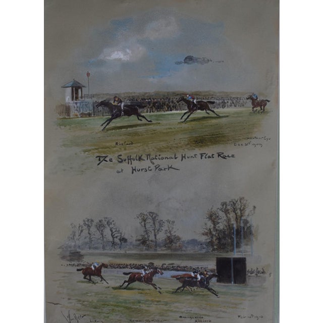 Art Sz: 13 3/8"H x 9 1/2"W Frame Sz: 19 1/4"H x 15 1/4"W Dec 31st 1909 & Feb 10th 1910 Watercolour and mixed media on...