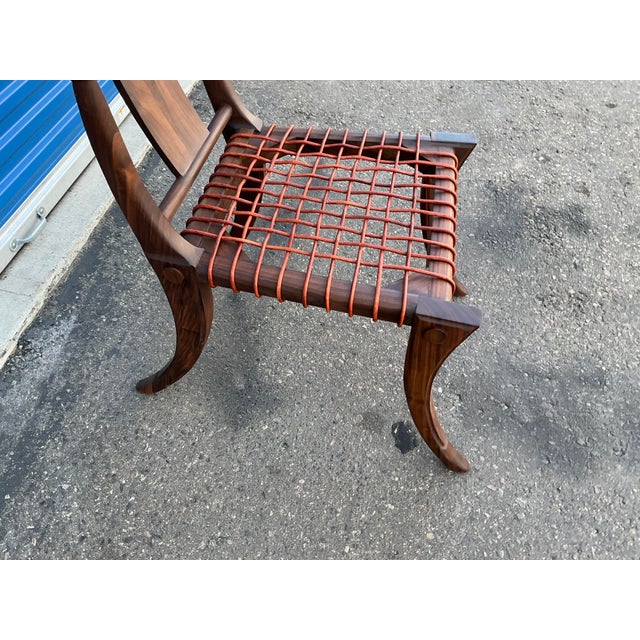 Wood Vintage Klismos Walnut Chair For Sale - Image 7 of 11