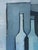 Mid-Century Modern 'Bottles in Blue Geometry' Vintage Swedish Cubist Still Life Oil Painting, Framed For Sale - Image 9 of 13