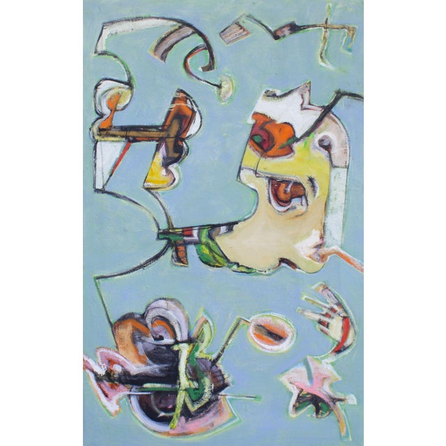 A 1964 oil on canvas painting by the American artist James L. Bruch (1942-2023). Signed and dated verso, colorful...