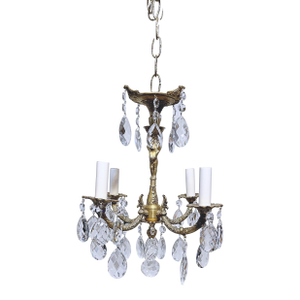 1950's Vintage Spanish Bronze Chandelier