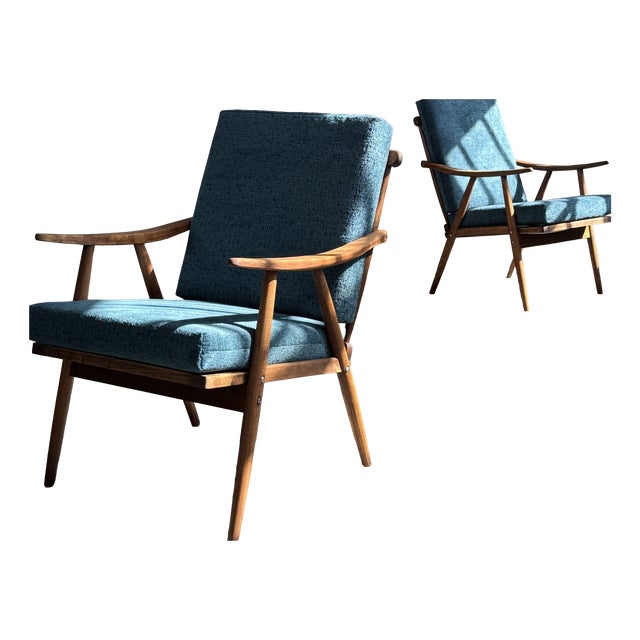 Czechoslovakian Lounge Chairs from Ton, 1960, Set of 2 For Sale