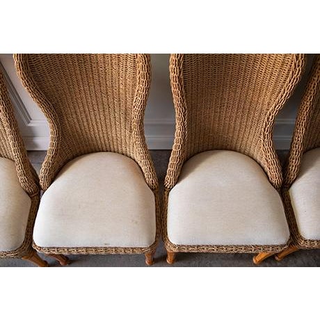 Vintage Stanley Cottage Revival Cabana Chairs in Seagrass, Set of Four For Sale - Image 12 of 16