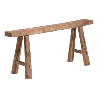 Antique Wooden Bench, 1870s For Sale