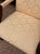 Light Yellow Traditional Pale Buttercream Yellow Damask Carved Mahogany Martha Washington Library Living Room Chairs, a Pair For Sale - Image 8 of 12