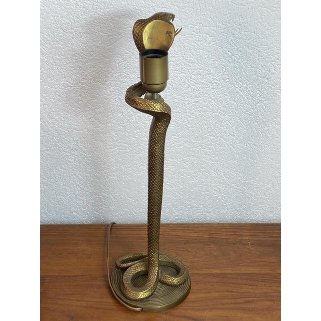 Vintage Bronze Cobra Lamp, 1970s For Sale - Image 16 of 18
