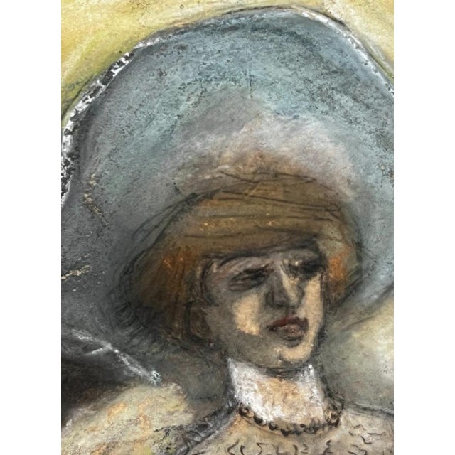 1910s Gerhard Gyllenhammar, Lady, 1912, Pastel & Charcoal Drawing For Sale - Image 5 of 8