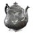 Large 1950s Engraved Sterling Silver Teapot With Wood Handle, 766 G For Sale