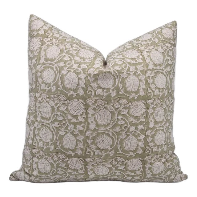 Fabdivine Artistic Block Print Throw Pillow Cushion Cover 22x22 Inch - 6Kamal For Sale