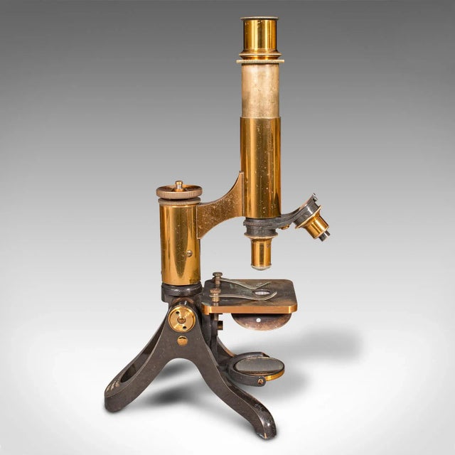 Late 19th Century 1900's Antique Victorian Scholar's Microscope For Sale - Image 5 of 12