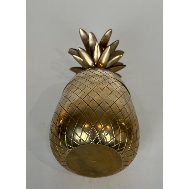 1970s Pineapple ice bucket in brass and steel For Sale - Image 10 of 12
