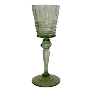 Antique Steuben Frederick Carder Spanish Green Threaded Cordial Glass Shape No. 6359 Usa C. 1925