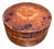 Rustic Round Lidded Box With a Mottled Brown and Black Finish For Sale