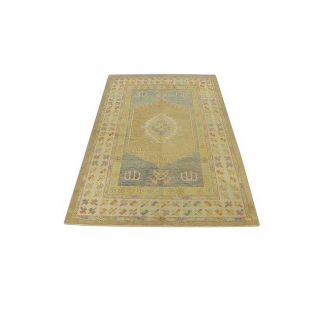 Early 21st Century Modern Turkish Oushak Rug 6'2" x 8'11" For Sale - Image 5 of 5