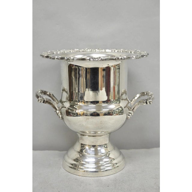 Vintage Oneida Silver Plated Trophy Cup Urn Champagne Chiller Bar Ice Bucket For Sale - Image 16 of 16