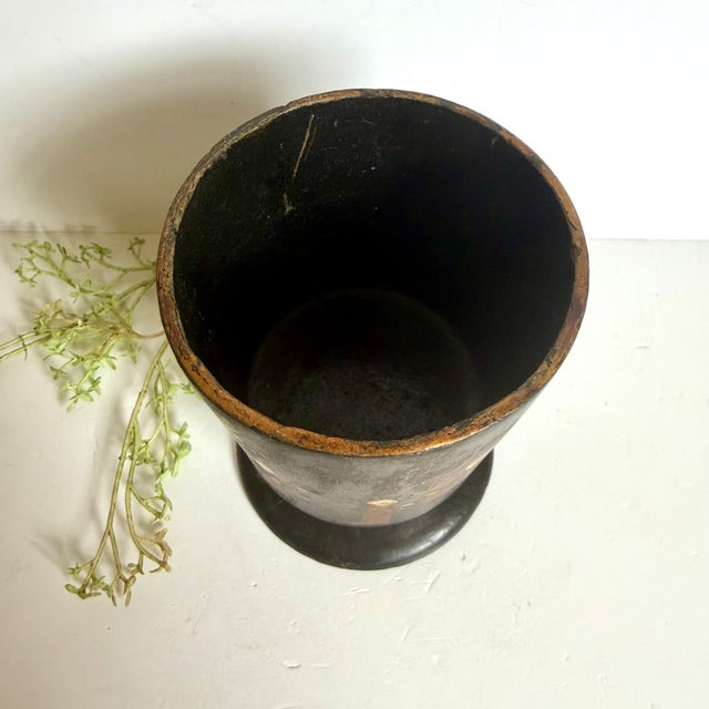 Antique Chinese Papier Mache Black Lacquered Cup For Sale - Image 4 of 6