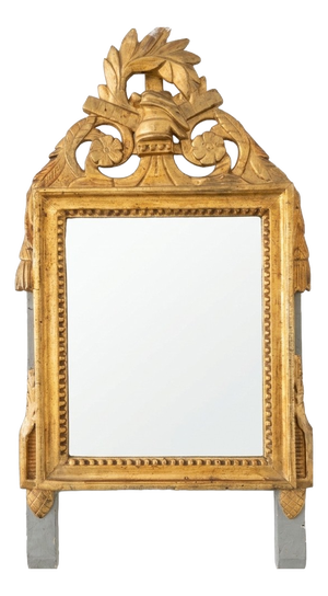 Small Louis XVI Style Carved and Gilded Mirror, 1780s