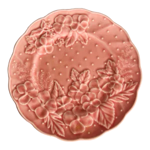 Bordallo Pinherio Pink Dogwood Pattern Plate