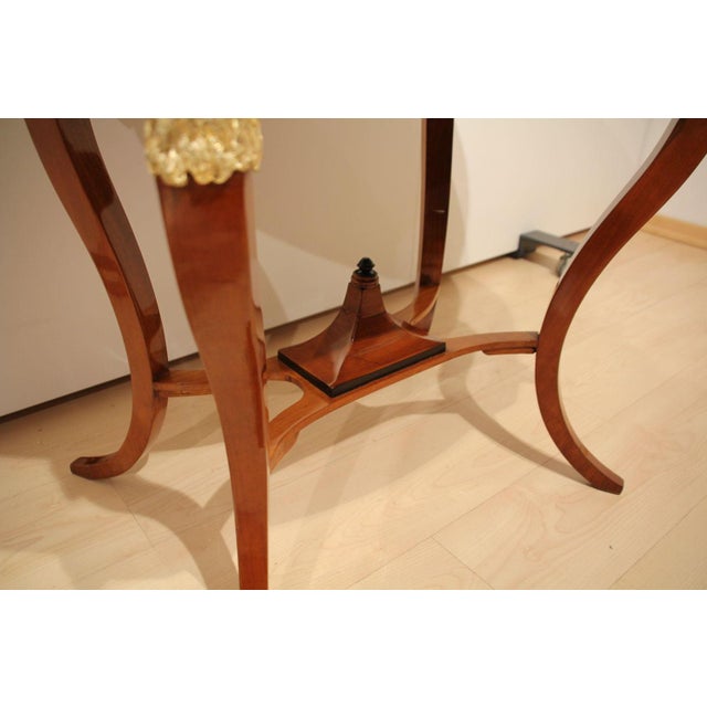 Biedermeier Cherry Veneer Gold-Leaf Center Table, Austria, 1820s For Sale - Image 9 of 18