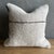 Creamy white hemp rug pillow with original seams. Soft hand, linen blend backing with zipper closure. Spot cleaning is...