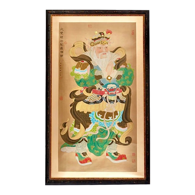 A Chinese Framed Scroll of an Elder Man For Sale