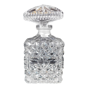1950s Cut Crystal Large Perfume Bottle or Small Decanter