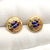Late 20th Century Late 20th Century Vintage Authentic Hermes Paris Yellow Gold Mens Lapis Button Cufflinks - Set of 2 For Sale - Image 5 of 10