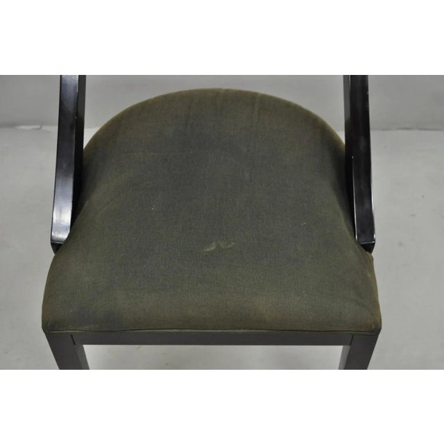 Pietro Constantini Italian Regency Black Lacquer Klismos Dining Chairs Set of 4 For Sale In Philadelphia - Image 6 of 12