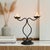 Metal Libby Candlestick | Handcrafted Dual-Arm Metal Candle Holder for Elegant Decor For Sale - Image 7 of 7
