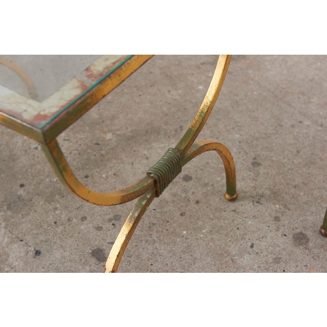 French Neo-Classical Nesting Tables, 1950s, Set of 3 For Sale - Image 10 of 12