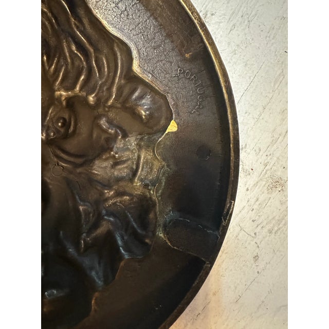Gothic Mid 20th Century Brass Lion Door Knocker For Sale - Image 3 of 6