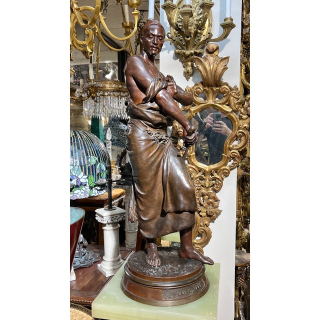 Georges-Charles Coudray Large Orientalist Egyptian Female Bronze Sculpture For Sale - Image 10 of 18