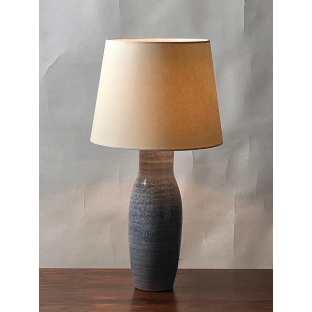 Mid-Century Modern 1960s Unique Glazed Ceramic Lamp by Dominique Baudart, Vallauris, France For Sale - Image 3 of 9
