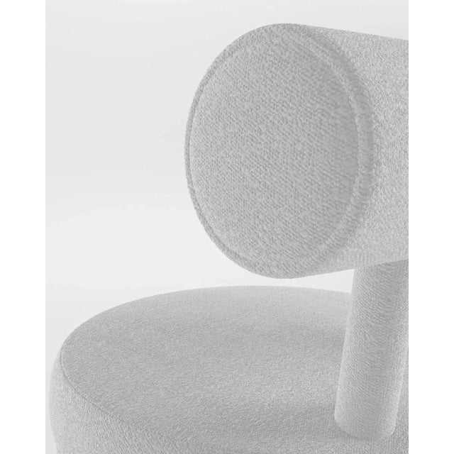 Collector Moca Chair in Boucle White Blue by Studio Rig, in New conditions. Designed from 2000