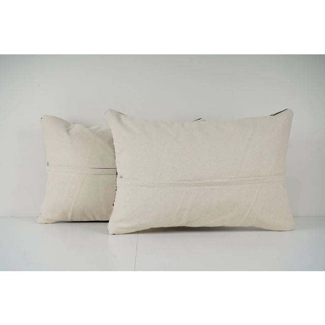 Turkish Kilim Pillow Cover -a Pair For Sale - Image 4 of 4