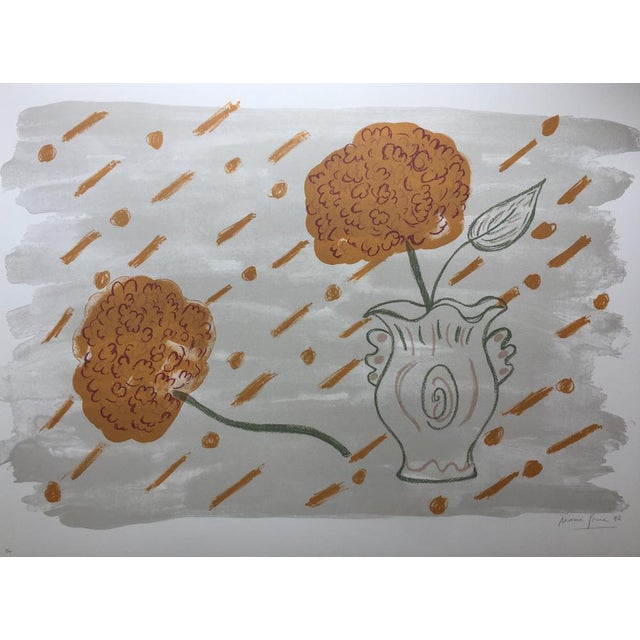 Maria Girona, Hydrangeas, 1992, Lithograph For Sale - Image 4 of 4