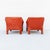 Postmodern Vintage Cassina Model 415 Cab Lounge Chairs in Terracotta Leather by Mario Bellini For Sale - Image 3 of 15