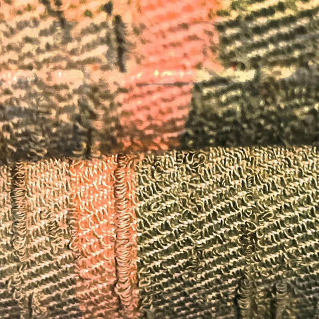 1960s Citrus Striped Brocade Upholstered Parsons Chairs in the Manner of Baughman- Set of 4 For Sale In Palm Springs - Image 6 of 12