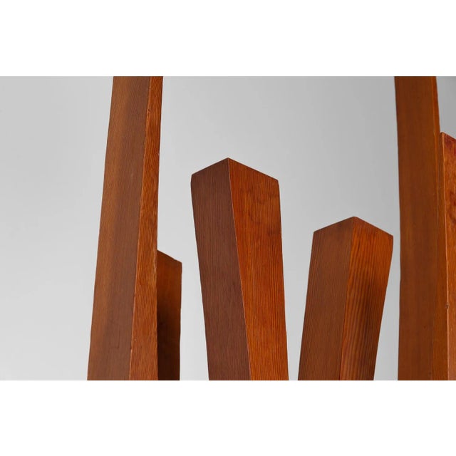 Black Frans Hermes Abstract Pine Sculpture Netherlands 1970 For Sale - Image 8 of 13