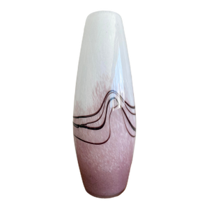 Vintage Boho Hand-Blown Art Glass Vase