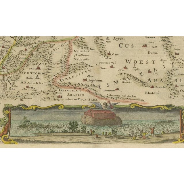 Map of Biblical Sites from Paradise to Canaan by Daniel Stoopendaal, 1686 For Sale - Image 3 of 8