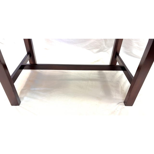 Vintage Fretwork Curved Arm Vanity Stool/ Bench With New Leopard Upholstery For Sale - Image 13 of 18