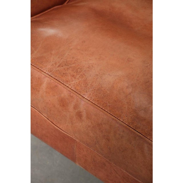 Wing Club Chair in Cowhide Leather For Sale - Image 9 of 12