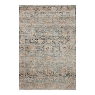 Jean Stoffer x Loloi Katherine Ocean / Coral 9'-6" x 13'-1" Area Rug For Sale