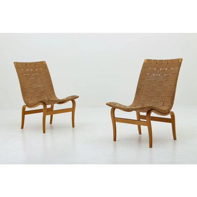 Set of Scandinavian Eva Easy Chairs by Bruno Mathsson for Firma Karl Mathsson, 1944 For Sale - Image 6 of 12