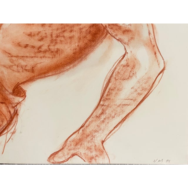 Figurative 1984 Neil Meitzler Lazy Boy Male Nude Drawing For Sale - Image 3 of 5